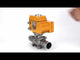 Vannes à boisseau sphérique Elephant BV3131P(3pc)-FP-W-ISO-H LONG à passage intégral, corps - acier inoxydable 304, soudé, avec entraînement électrique 1/4 de tour Elephant QT-N-EM-O1-380VAC-U1 380V