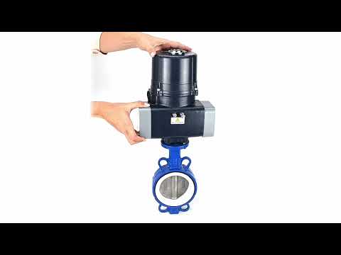 Butterfly valves Elephant WBV3432P-2W-Fb-H interflanged, body - WCB carbon steel, disc - stainless steel 316L, seal - PTFE, with electric quarter turn actuator Elephant QTSA-N-EM-O0-220VAC