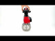 Robinet à boisseau sphérique en acier inoxydable Elephant kchmfp-elephant-da-4m310-24v-apl-210n, matériau du corps - acier inoxydable AISI 316, matériau de la bille - acier inoxydable AISI 316, joint - PTFE, actionné par actionneur pneumatique