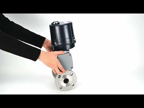 Ball valves Elephant BV3232P(3pc)-FP-F-ISO-H full bore, three-piece, flanged, body - SS316 stainless steel, seal - PTFE, with electric quarter turn actuator Elephant QTSA-N-EM-O0-220VAC