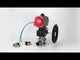 Vannes à boisseau sphérique Elephant BV3131P(3pc)-FP-W-ISO-H LONG à passage intégral, corps - acier inoxydable 304, à souder, avec actionneur pneumatique PA-DA, distributeur pneumatique 4V320-08 220V et réducteur MON