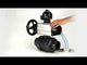 Ball valves Elephant BV4242E-FP-GRM-ISO, body material - UPVC, ball material - UPVC, seal - EPDM, with pneumatic actuator double action PA-DA-105-1, pneumatic distributor 4V320-08 220V and LSU APL-510N EX