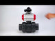 Ball valves Elephant BV4242E-FP-GRM-ISO, body material - UPVC, ball material - UPVC, seal - EPDM, with pneumatic actuator with return springs PA-SA, pneumatic distributor 4M310-08 220V and LSU APL-210N