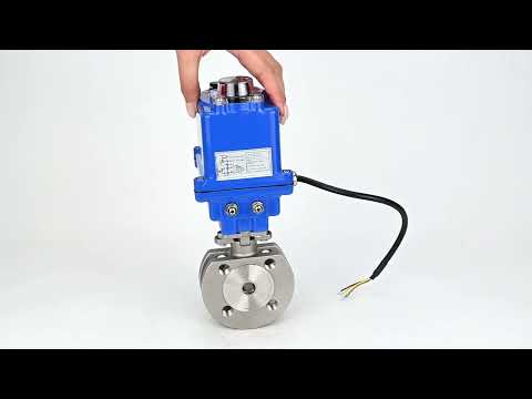Robinet à boisseau sphérique en acier inoxydable Elephant kchmfp-elephant-12v, matériau du corps - acier inoxydable AISI 316, matériau de la bille - acier inoxydable AISI 316, joint - PTFE, commande par actionneur électrique