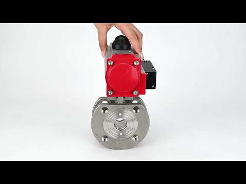 Robinet à boisseau sphérique en acier inoxydable Elephant kchmfp-elephant-da-4m310-110/220v, matériau du corps - acier inoxydable AISI 316, matériau de la bille - acier inoxydable AISI 316, joint - PTFE, actionné par actionneur pneumatique