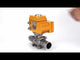 Vannes à boisseau sphérique Elephant BV3131P(3pc)-FP-W-ISO-H LONG à passage intégral, corps - acier inoxydable 304, soudé, avec entraînement électrique 1/4 de tour Elephant QT-N-EM-O1-220VAC-U1 220V