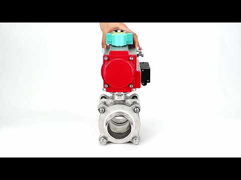 Ball valves Elephant BV3232P(3pc)-FP-W-ISO-H WDVF DN15-32 63 bar full bore, body - 316 stainless steel, seal - PTFE, for welding, with PA-DA pneumatic actuator, pneumatic distributor 4M310-08 220V and ALS200D magnetic switch