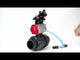 Ball valves Elephant BV4242E-FP-GRM-ISO, body material - UPVC, ball material - UPVC, seal - EPDM, with pneumatic actuator double action PA-DA, pneumatic distributor 4V320-08 220V, LSU APL-210N and ATU AFC2000