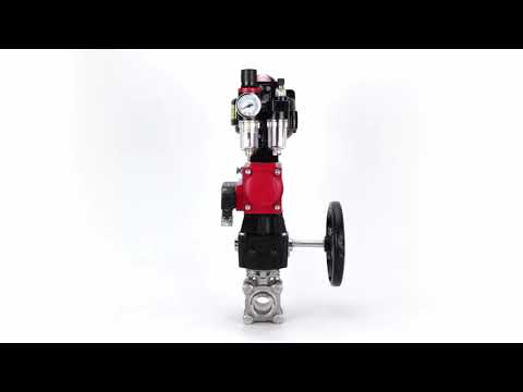 Ball valves Elephant BV3232P(3pc)-FP-W-ISO-H WDVF DN15-32 63 bar full bore, 316 stainless steel, PTFE, for welding, with PA-DA pneumatic actuator, pneumatic distributor 4M310-08 24V, LSU APL-510N EX, manual backup for MON, ATU AFC2000