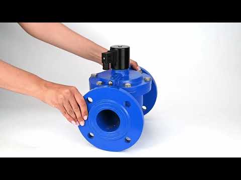 Électrovanne électrique à deux voies à action indirecte normalement fermée Elephant VSF-602V-PU-NC VITON 24В, matériau du corps - fonte, joint - Viton