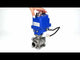 Ball valves Elephant BV3232P(3pc)-FP-W-ISO-H WDVF DN15-32 63 bar full bore, body - 316 stainless steel, seal - PTFE, for welding, with a 1/4-turn electric drive Elephant QT-N-EM-O1-24VDC-U1 blue