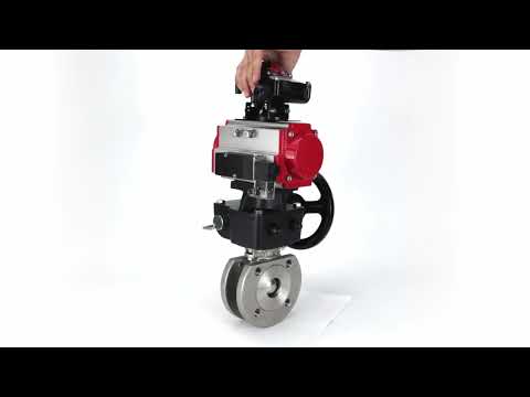 Robinet à boisseau sphérique en acier inoxydable Elephant kchfp-elephant-da-hdm-4m310-110/220v-apl-210n, matériau du corps - acier inoxydable AISI 316, matériau de la bille - acier inoxydable AISI 316, joint - PTFE, actionné par actionneur pneumatique