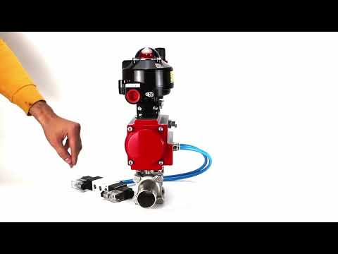 Vannes à boisseau sphérique Elephant BV3131P(3pc)-FP-W-ISO-H LONG DN10-150 passage intégral, corps - acier inoxydable 304, à souder, avec actionneur pneumatique PA-DA, distributeur pneumatique 4V320-10 220V, BKV APL-510N EX et GSV AFC2000