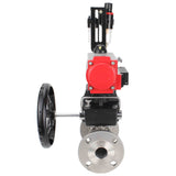 Robinet à boisseau sphérique en acier inoxydable Elephant ksfpt-316-180-da-4m310-24v-hdm-afc2000, matériau du corps - acier inoxydable AISI 316, matériau de la bille - acier inoxydable AISI 316, joint - PTFE, actionné par actionneur pneumatique