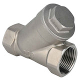 Clapet anti-retour à ressort Elephant VCSY3131P-T en forme de Y, matériau du corps - Acier inoxydable AISI 304, matériau du corps de verrouillage - Acier inoxydable 304, joint - PTFE, fileté