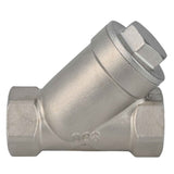 Clapet anti-retour à ressort Elephant VCSY3131P-T en forme de Y, matériau du corps - Acier inoxydable AISI 304, matériau du corps de verrouillage - Acier inoxydable 304, joint - PTFE, fileté