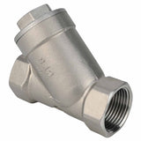 Clapet anti-retour à ressort Elephant VCSY3232P-T en forme de Y, matériau du corps - Acier inoxydable AISI 316, matériau du corps de verrouillage - Acier inoxydable 316, joint - PTFE, fileté