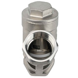 Clapet anti-retour à ressort Elephant VCSY3131P-T en forme de Y, matériau du corps - Acier inoxydable AISI 304, matériau du corps de verrouillage - Acier inoxydable 304, joint - PTFE, fileté