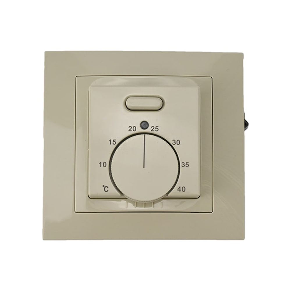 Thermostat de chauffage au sol Elephant T03SM, matériau du corps - plastique, couleur - beige, commande manuelle