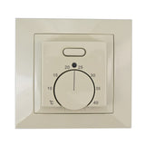 Thermostat de chauffage au sol Elephant T03SM, matériau du corps - plastique, couleur - beige, commande manuelle