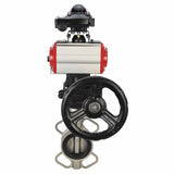 Vanne papillon d'eau Elephant 316l-316l-epdm-da-4M310-110/220-apl210n-gm, matériau du corps - acier inoxydable AISI 316L, matériau du disque - acier inoxydable AISI 316L, joint - EPDM, actionné par actionneur pneumatique