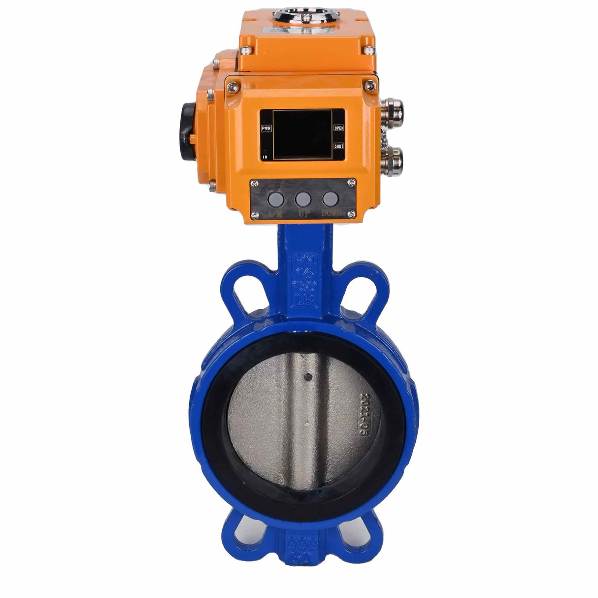 Vanne papillon d'eau Elephant bv16-110/220-0-10, matériau du corps - fonte GGG50, matériau du disque - fonte GGG40, joint - EPDM, commande par actionneur électrique