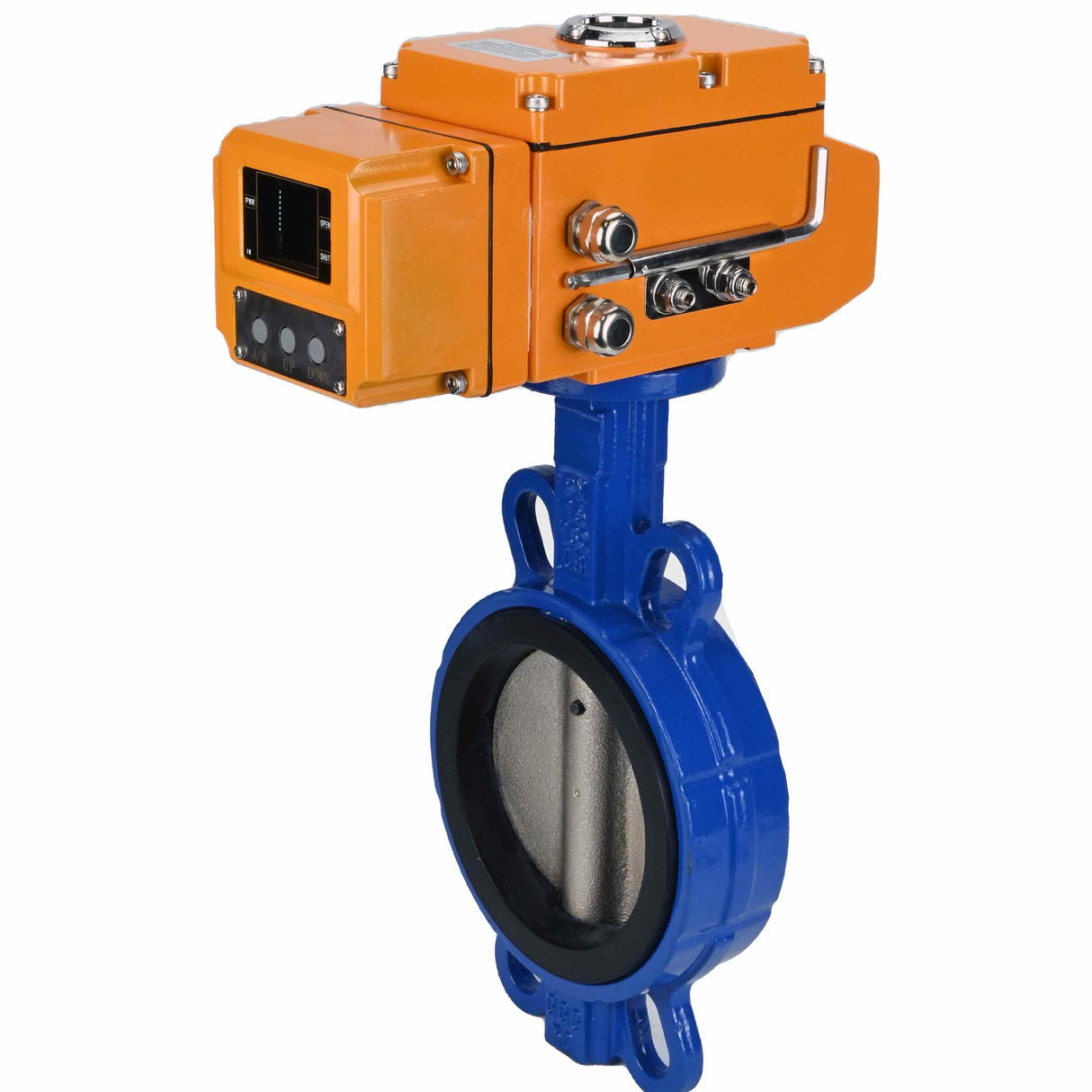 Vanne papillon d'eau Elephant bv16-110/220-0-10, matériau du corps - fonte GGG50, matériau du disque - fonte GGG40, joint - EPDM, commande par actionneur électrique