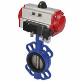 Vanne papillon d'eau Elephant g50-g40-epdm-elephant-sa-4m310-110/220, matériau du corps - fonte GGG50, matériau du disque - fonte GGG40, joint - EPDM, actionné par actionneur pneumatique