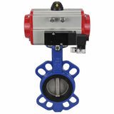 Vanne papillon d'eau Elephant g50-g40-epdm-elephant-sa-4m310-110/220, matériau du corps - fonte GGG50, matériau du disque - fonte GGG40, joint - EPDM, actionné par actionneur pneumatique