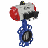 Vanne papillon d'eau Elephant g50-g40-epdm-elephant-sa-4m310-110/220, matériau du corps - fonte GGG50, matériau du disque - fonte GGG40, joint - EPDM, actionné par actionneur pneumatique