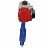 Vanne papillon d'eau Elephant g50-g40-epdm-elephant-sa-4m310-110/220, matériau du corps - fonte GGG50, matériau du disque - fonte GGG40, joint - EPDM, actionné par actionneur pneumatique