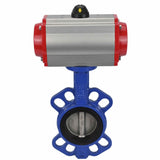 Vanne papillon d'eau Elephant g50-g40-epdm-elephant-sa-4m310-110/220, matériau du corps - fonte GGG50, matériau du disque - fonte GGG40, joint - EPDM, actionné par actionneur pneumatique