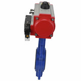 Vanne papillon d'eau Elephant g50-g40-epdm-elephant-sa-4m310-110/220, matériau du corps - fonte GGG50, matériau du disque - fonte GGG40, joint - EPDM, actionné par actionneur pneumatique