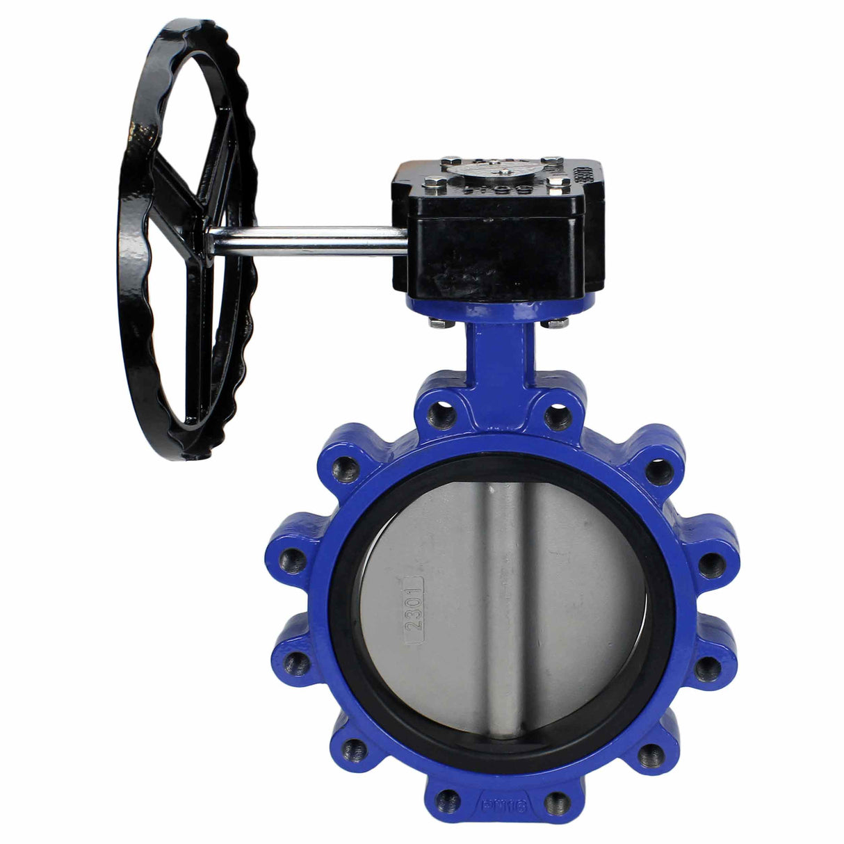 Vanne papillon d'eau Elephant WBV1631E-2W-Fb-R, matériau du corps - fonte QT450, matériau du disque - acier inoxydable AISI 304, joint - EPDM, réducteur