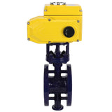 Vanne papillon d'eau Elephant WBV3EX-3432M-1W-F-ISO, matériau du corps - Acier au carbone, matériau du disque - Acier inoxydable AISI 316, joint - Métal, actionneur électrique QT-N-хEM-A1 220V