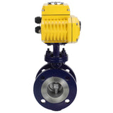 Vanne papillon d'eau Elephant WBV3EX-3432M-1W-F-ISO, matériau du corps - Acier au carbone, matériau du disque - Acier inoxydable AISI 316, joint - Métal, actionneur électrique QT-N-хEM-A1 220V