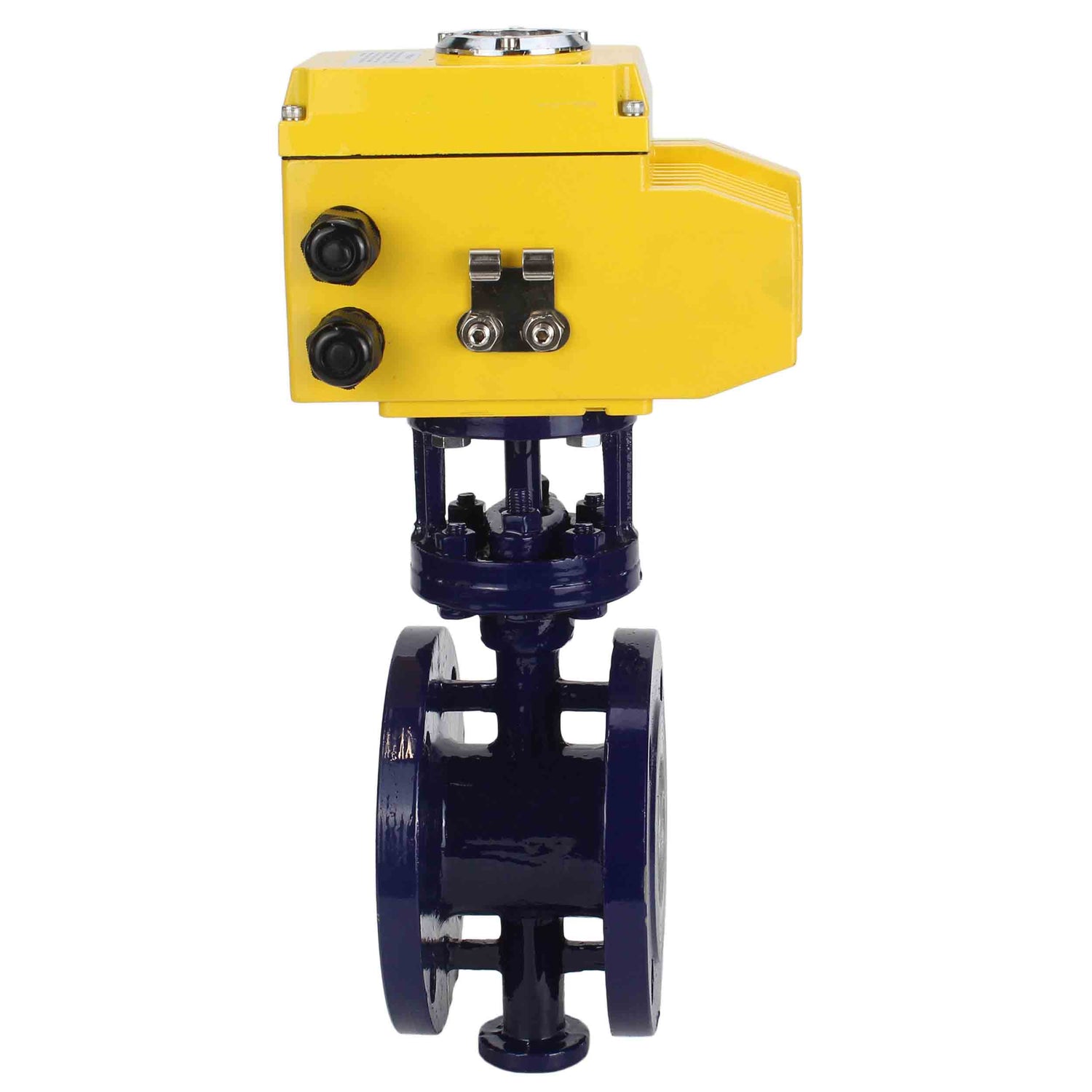 Vanne papillon d'eau Elephant WBV3EX-3431M-1W-F-ISO, matériau du corps - Acier au carbone, matériau du disque - Acier inoxydable AISI 304, joint - Métal, actionneur électrique QT-N-хEM-B1 220V