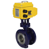 Vanne papillon d'eau Elephant WBV3EX-3432M-1W-F-ISO, matériau du corps - Acier au carbone, matériau du disque - Acier inoxydable AISI 316, joint - Métal, actionneur électrique QT-N-хEM-A1 220V