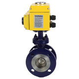 Vanne papillon d'eau Elephant WBV3EX-3432M-1W-F-ISO, matériau du corps - Acier au carbone, matériau du disque - Acier inoxydable AISI 316, joint - Métal, actionneur électrique QT-N-хEM-A1 220V