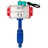 Water Butterfly Valve Elephant WBV1432E-2W-Fb-H DN40-300 16 bar body - GGG50 cast iron, disc - 316L stainless steel, seal - EPDM, with pneumatic drive PA-DA-XXX and ALS200D magnetic switch