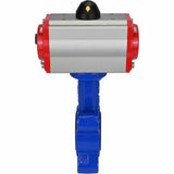 Vanne papillon d'eau Elephant WBV1616N-2W-Fb-H, matériau du corps - fonte QT450, matériau du disque - fonte QT450, joint - NBR, avec actionneur pneumatique double action PA-DA, 4M310-08 24V