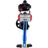 Vanne papillon d'eau Elephant WBV1616E-2W-Fb-H, matériau du corps - fonte QT450, matériau du disque - fonte QT450, joint - EPDM, actionneur pneumatique PA-DA double action, 4V320-08 220V, BKV APL-410N EX, volant MON