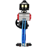 Vanne papillon d'eau Elephant WBV1616E-2W-Fb-H, matériau du corps - fonte QT450, matériau du disque - fonte QT450, joint - EPDM, actionneur pneumatique PA-DA double action, 4V320-08 220V, BKV APL-510N EX, volant MON