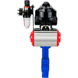 Vanne papillon d'eau Elephant WBV1616E-2W-Fb-H, matériau du corps - fonte QT450, matériau du disque - fonte QT450, joint - EPDM, actionneur pneumatique PA-DA double action, 4M310-08 24V, BKV APL-510N EX, BPV AFC2000