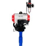 Vanne papillon d'eau Elephant WBV1616N-2W-Fb-H, matériau du corps - fonte QT450, matériau du disque - fonte QT450, joint - NBR, actionneur pneumatique PA-DA double action, volant manuel 4M310-08 24V MON, BPV AFC2000