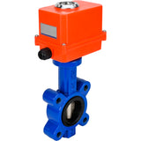 Vanne papillon d'eau Elephant WBV1616E-2W-Fb-H, matériau du corps - fonte QT450, matériau du disque - fonte QT450, joint - EPDM, actionneur électrique QT-N-EM-O1-220VAC-U1 MINI 220V