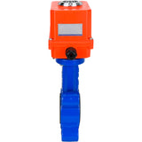Vanne papillon d'eau Elephant WBV1616E-2W-Fb-H, matériau du corps - fonte QT450, matériau du disque - fonte QT450, joint - EPDM, actionneur électrique QT-N-EM-O1-220VAC-U1 MINI 220V