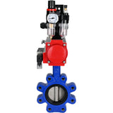 Vanne papillon d'eau Elephant WBV1631N-2W-Fb-H, matériau du corps - fonte QT450, matériau du disque - acier inoxydable AISI 304, joint - NBR, actionneur pneumatique PA-SA avec ressorts de rappel, 4M310-08 24V, BKV APL-210N BPV AFC2000
