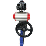 Vanne papillon d'eau Elephant WBV1631N-2W-Fb-H, matériau du corps - fonte QT450, matériau du disque - acier inoxydable AISI 304, joint - NBR, actionneur pneumatique PA-DA double action, 4M310-08 24V, BKV APL-510N EX, volant MON