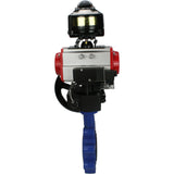 Vanne papillon d'eau Elephant WBV1631N-2W-Fb-H, matériau du corps - fonte QT450, matériau du disque - acier inoxydable AISI 304, joint - NBR, actionneur pneumatique PA-DA double action, 4M310-08 24V, BKV APL-510N EX, volant MON